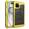 Per iPhone 15 Custodia per telefono in silicone ibrido in metallo a quattro strati (giallo)