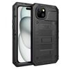 Per iPhone 15 Custodia per telefono in silicone ibrido in metallo a quattro strati (nero)