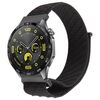 Cinturino per orologio con chiusura a strappo in nylon twill da 22 mm (nero)