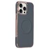 Per iPhone 15 Pro Max Custodia per telefono MagSafe in pelle con adesivo laterale morbido galvanizzato (verde scuro)