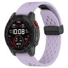 Per Garmin QuickFit 20mm Kalebol cinturino in silicone con fibbia magnetica (viola)