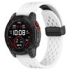 Per Garmin QuickFit 22mm Kalebol Cinturino in silicone con fibbia magnetica (bianco)