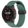 Per Garmin QuickFit 26mm Kalebol Cinturino in silicone con fibbia magnetica (verde scuro)