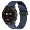Per Garmin QuickFit 26mm Kalebol Cinturino in silicone con fibbia magnetica (blu scuro)