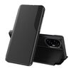 Custodia in pelle con supporto a ribalta per Honor 300 Attraction (nero)