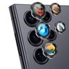 Per Samsung Galaxy S25 Ultra 5G ENKAY Hat-Prince AR 9H Pellicola in vetro temperato in lega di alluminio per obiettivo posteriore (nero)