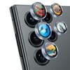 Per Samsung Galaxy S25 Ultra 5G ENKAY Hat-Prince AR 9H Pellicola in vetro temperato in lega di alluminio per obiettivo posteriore (blu titanio)