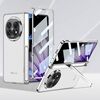 Per OPPO Find N5 GKK Custodia per telefono con cerniera pieghevole magnetica laterale con pellicola in pelle semplice integrata (bianca)