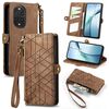 Per Huawei Nova 13 Pro Custodia in pelle con cerniera geometrica e fibbia laterale (marrone)