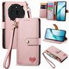 Per Nothing Phone 3a Pro Love Zipper Lanyard Custodia in pelle per telefono (rosa)