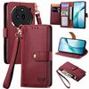 Per Nothing Phone 3a Pro Love Zipper Lanyard Custodia in pelle per telefono (rosso)