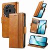 For Nothing Phone 3a CaseNeo Splicing Dual Magnetic Buckle Custodia in pelle per telefono (cachi)