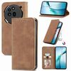 Per Nothing Phone 3a Retro Skin Feel Custodia in pelle magnetica Flip per telefono (marrone)