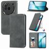Per Nothing Phone 3a Pro Retro Skin Feel Custodia in pelle magnetica Flip per telefono (grigio)