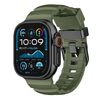 Per Apple Watch 46mm / 49mm / 45mm / 44mm Cinturino per orologio in fluorogomma con fibbia nera Field Path (verde)