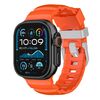 Per Apple Watch 46mm / 49mm / 45mm / 44mm Cinturino per orologio in fluorogomma con fibbia in titanio Field Path (arancione)