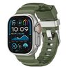 Per Apple Watch 46mm / 49mm / 45mm / 44mm Cinturino per orologio in fluorogomma con fibbia in titanio Field Path (verde)