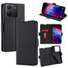Per TCL 503 4G Custodia per telefono in pelle con fibbia laterale ultrasottile e flip orizzontale (nero)