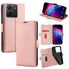 Per TCL 503 4G Custodia per telefono in pelle con fibbia laterale ultrasottile e flip orizzontale (oro rosa)
