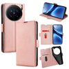 Per vivo X200 Pro 5G Custodia in pelle con fibbia laterale ultra sottile e flip orizzontale (oro rosa)