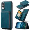 Per Samsung Galaxy S25 Edge 5G JEEHOOD J02 Custodia in pelle con cerniera magnetica orizzontale (blu)