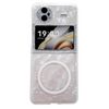 Per vivo X Flip Custodia per telefono MagSafe con texture a conchiglia perlescente (bianca)