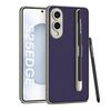 Per Samsung Galaxy S25 Edge 5G GKK Custodia in pelle con vernice metallica e penna (viola)