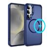Per Samsung Galaxy S24+ / S25+ 5G Custodia protettiva per obiettivo hardware MagSafe magnetica per PC ibrido in TPU (blu)
