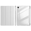 Per Xiaomi Redmi Pad SE 11 Custodia per tablet in pelle acrilica trasparente a 3 pieghe (grigio)