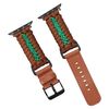 Per Apple Watch 46mm / 49mm / 45mm / 44mm Cinturino per orologio in nylon Paracord con fibbia in pelle doppia (marrone)