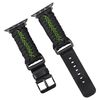 Per Apple Watch 42mm / 41mm / 40mm / 38mm Cinturino per orologio in nylon Paracord con fibbia in pelle doppia (verde)
