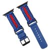 Per Apple Watch 42mm / 41mm / 40mm / 38mm Cinturino per orologio in nylon Paracord con fibbia in pelle doppia (blu)