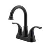 Rubinetto per lavabo da bagno a due fori con maniglia doppia per lavabo sottotop, comandi separati per acqua calda/fredda, specifiche: nero YH007