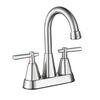 Rubinetto per lavabo da bagno a due fori con maniglia doppia per lavabo sottotop, comandi separati per acqua calda/fredda, specifiche: spazzolato YH068