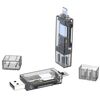 Adattatore OTG per lettore di schede trasparente USB+8 Pin a SD/TF per PC/laptop/smartphone