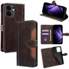 Per OPPO Reno13 F 5G / 4G Custodia in pelle con fibbia magnetica effetto pelle (marrone)