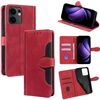 Per OPPO Reno13 F 5G / 4G Custodia in pelle con fibbia magnetica Skin Feel (rosso)