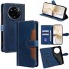 Per Realme 14 Pro 5G Custodia per telefono in pelle con fibbia magnetica Global Skin Feel (blu)