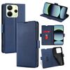Per Redmi Note 14 4G 163,25 mm Custodia in pelle con fibbia laterale ultra sottile e flip orizzontale (blu)
