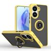 Per Xiaomi Poco X7 Pro Q Shadow 1 Series TPU Hybrid PC Phone Case con anello (giallo)