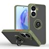 Per Xiaomi Poco X7 Pro Q Shadow 1 Series TPU Hybrid PC Phone Case con anello (verde militare)