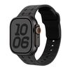 Per Apple Watch 42mm / 41mm / 40mm / 38mm Cinturino in silicone con fibbia inversa a tre colori (nero carbone)