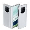 Per Huawei Mate X5 / X3 Custodia per telefono con effetto pelle satinato con asse a molla integrato (argento)