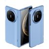 Per Huawei Mate X6 Custodia per telefono con effetto pelle satinato con asse a molla integrato (blu)