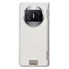Per Huawei Mate X3 / X5 Custodia per telefono con texture litchi e bordo trasparente Spring Axis (bianca)