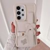 Per Samsung Galaxy A52 4G / 5G Custodia per telefono con cinturino in pelle Love Holder Card Bag (bianco)