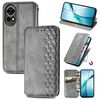 Per Huawei nova 13 Custodia per telefono in pelle magnetica pressata a griglia cubica (grigio)
