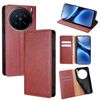 Per vivo X200 Pro 5G Gloss Oil Solid Color Magnetic Leather Phone Case (Marrone)