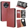 Per Tecno Spark 30 4G Gloss Oil Solid Color Magnetic Leather Phone Case (Marrone)