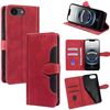 Per iPhone 16e Custodia in pelle con fibbia magnetica Skin Feel (rosso)
